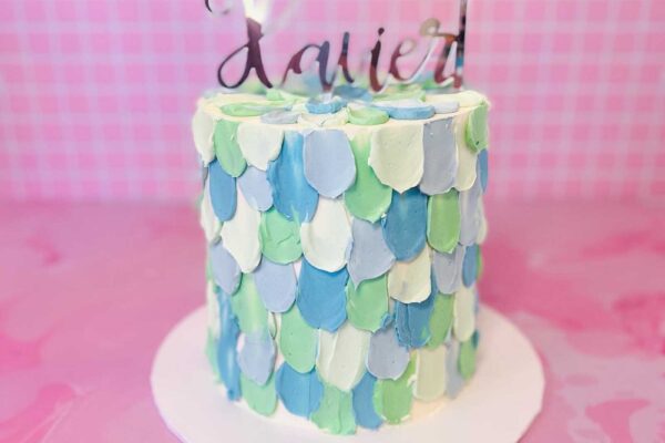 Miss Penny Cakes, Celebration Cakes, Pastel blue green cake